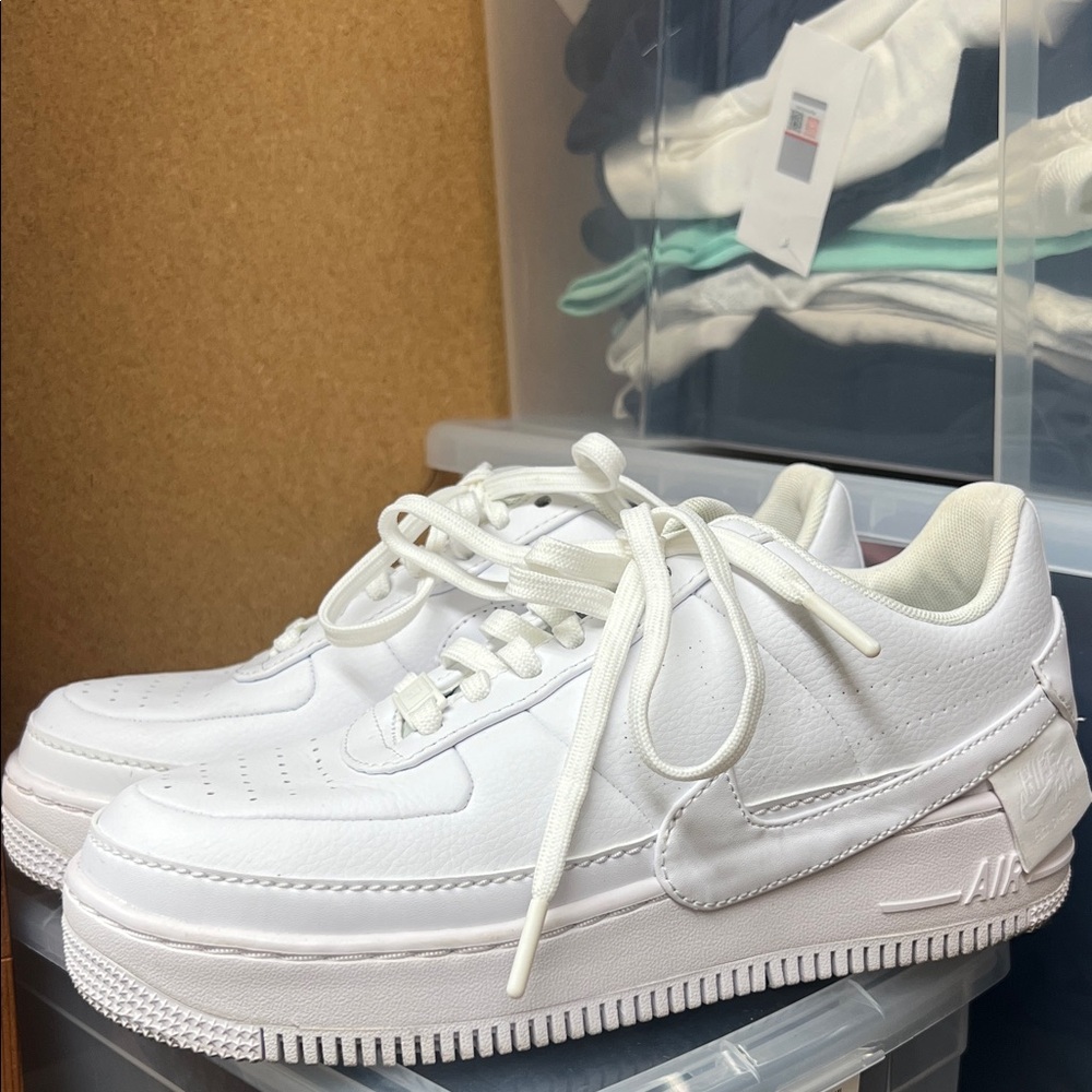 Nike White Platform Sneakers